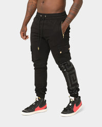 Last Kings Ancient Panel Joggers Black