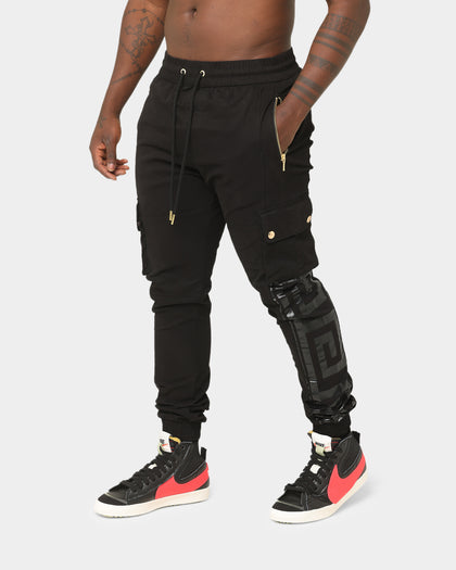 Last Kings Ancient Panel Joggers Black