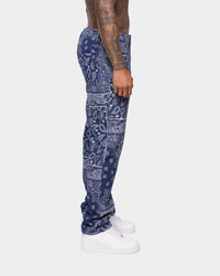 XXIII Cashel Paisley Denim Jeans Blue