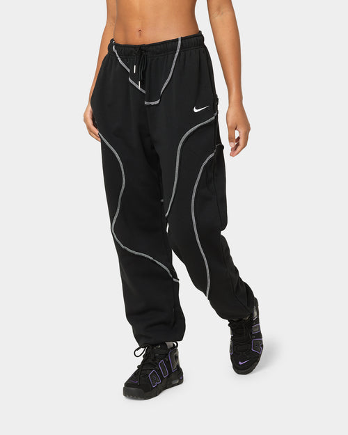 Nike Women's Sportswear Swirl Oversized Fleece Pants Black/White