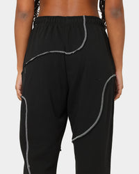 Nike Women's Sportswear Swirl Oversized Fleece Pants Black/White