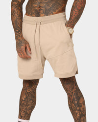 Saint Morta Annex Inset Basketball Shorts Stone