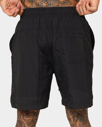 Saint Morta Scripted Beach Shorts Black