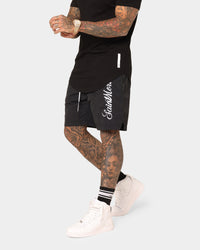 Saint Morta Scripted Beach Shorts Black