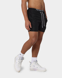 Calvin Klein Medium Double Waistband Swim Shorts Pvh Black