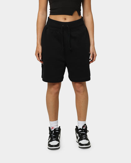 Nike Women's Sportswear Phoenix Fleece High Waisted Loose Fit Shorts Black/Sail