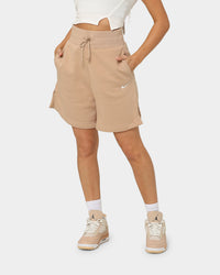 Nike Women's Sportswear Phoenix Fleece High Waisted Loose Fit Shorts Hemp/Sail