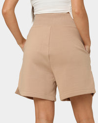 Nike Women's Sportswear Phoenix Fleece High Waisted Loose Fit Shorts Hemp/Sail