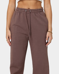 Stussy Women's Stock Wide Leg Trackpants Brown