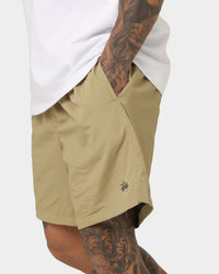 Stussy Water Long Beach Shorts Tan
