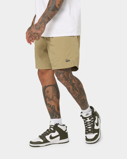 Stussy Water Long Beach Shorts Tan
