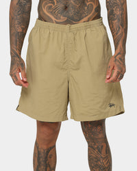 Stussy Water Long Beach Shorts Tan
