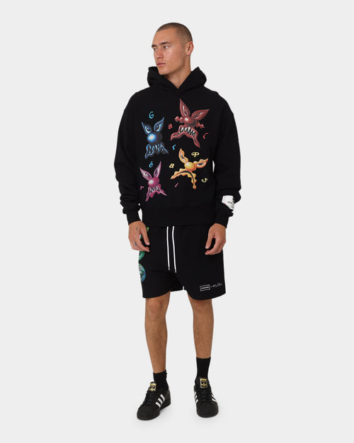 Carré X Kenny Scharf Multi Face Sweat Shorts Black