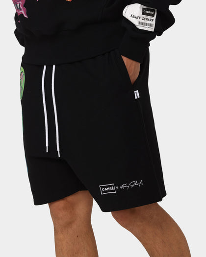 Carré X Kenny Scharf Multi Face Sweat Shorts Black