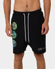 Carré X Kenny Scharf Multi Face Sweat Shorts Black