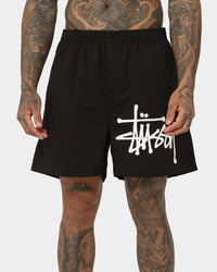 Stussy Big Graffiti Beach Shorts Black