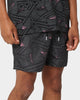 Adidas Trefoil All Over Print Swim Shorts Black/Grey Sox