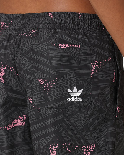 Adidas Trefoil All Over Print Swim Shorts Black/Grey Sox