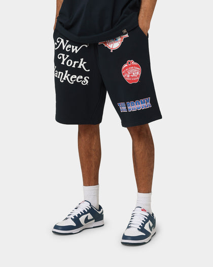 Majestic Athletic New York Yankees Puff Print Patch Fleece Shorts True Navy