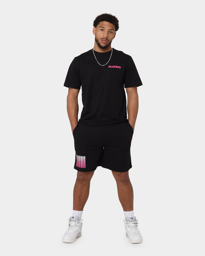 Playboy Stack Blend Track Shorts Black Magenta