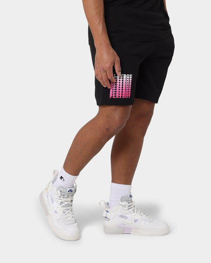 Playboy Stack Blend Track Shorts Black Magenta