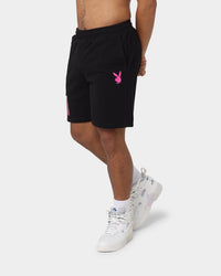 Playboy Stack Blend Track Shorts Black Magenta