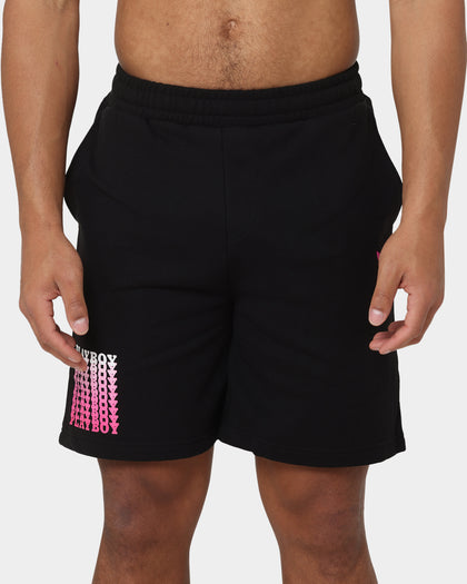 Playboy Stack Blend Track Shorts Black Magenta