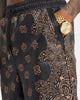XXIII Paisley Printed Pleather Shorts Paisley Black