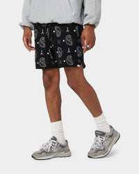 Carre Big Bandana Knitted Shorts Black