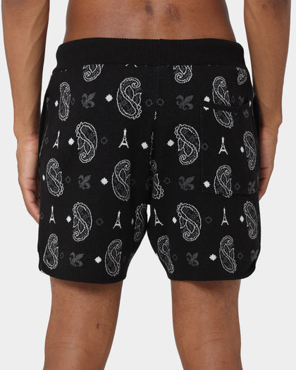 Carre Big Bandana Knitted Shorts Black