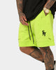 Saint Morta Rags Fleece Shorts Neon Green