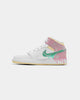 Jordan Kid's Air Jordan 1 Mid SE "Ice Cream Drip" (GS) White/Green Glow/Arctic Punch