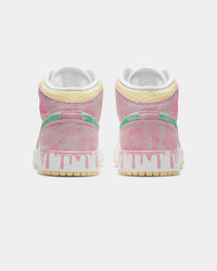 Jordan Kid's Air Jordan 1 Mid SE "Ice Cream Drip" (GS) White/Green Glow/Arctic Punch