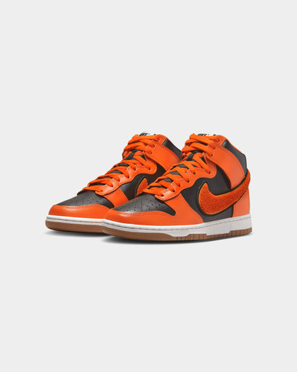 Nike Dunk Hi Retro University "Chenille Swoosh" Black/Safety Orange