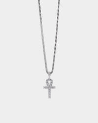 Saint Morta Ankh Cross Pendant White Gold