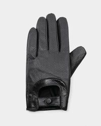 Saint Morta Men's Genuine Leather Gloves Black