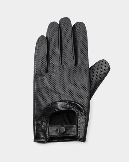 Saint Morta Men's Genuine Leather Gloves Black