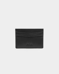 PYRA Men's Leather Card Wallet Black Leather