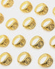 Saint Morta Letter Championship Ring Iced Gold