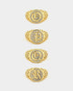 Saint Morta Letter Championship Ring Iced Gold