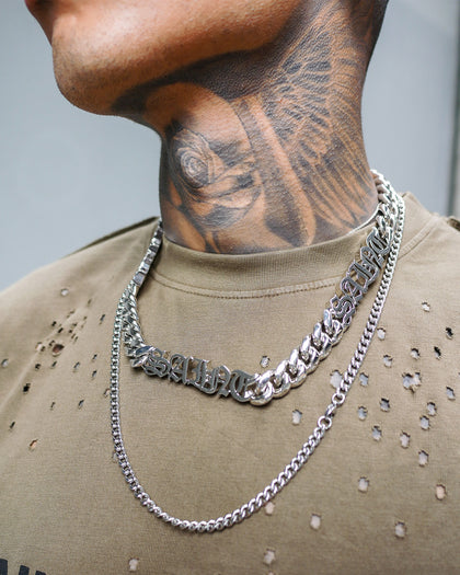 Saint Morta The 3 Saints Chain Necklace White Gold