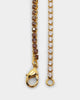 Saint Morta Micro Coloured Tennis Bracelet Gold/Brown