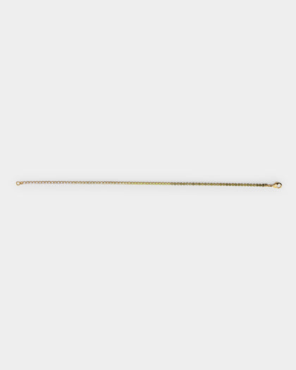 Saint Morta Micro Coloured Tennis Bracelet Gold/Green