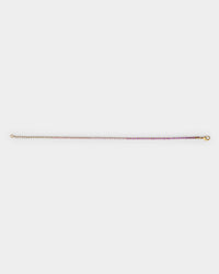 Saint Morta Micro Coloured Tennis Bracelet Gold/Pink