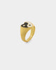Raising Hell Women's Ying Yang Ring Gold/Black/White