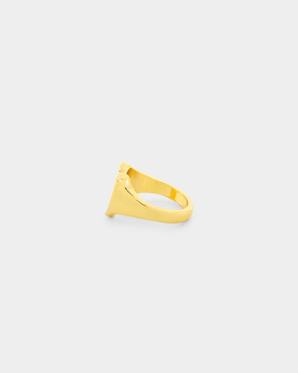 Raising Hell Women's Pastel Hearts Ring Gold/Blue