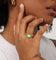 Raising Hell Women's Pastel Hearts Ring Gold/Green