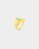 Raising Hell Women's Pastel Yin Yang Ring Blue/White/Gold