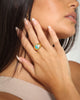 Raising Hell Women's Pastel Yin Yang Ring Blue/White/Gold