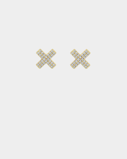 Saint Morta Marksman Earring Iced Gold